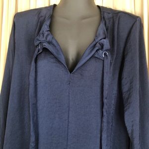 Large Simply Vera Long Sleeved Navy Blue Blouse
